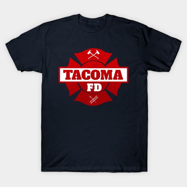 Tacoma FD - TV Show - Badge Logo v2 T-Shirt by SharkPants